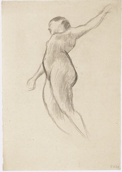 Floating Woman Facing Left by Gustav Klimt